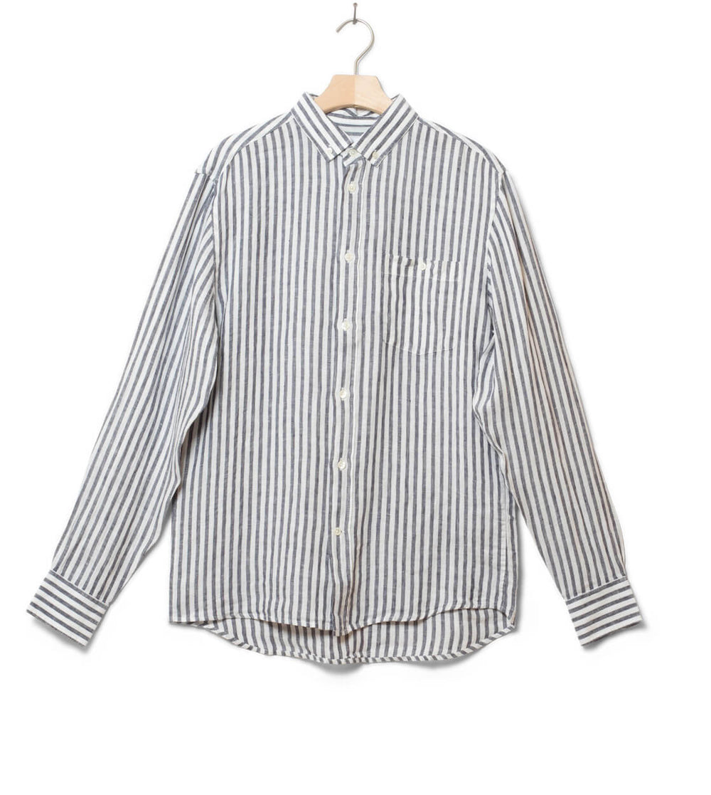 Klitmoller Shirt Dennis Striped white cream/navy