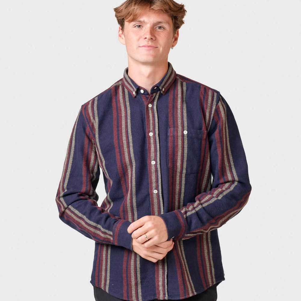 Klitmoller Shirt Filipe blue sand/navy/red