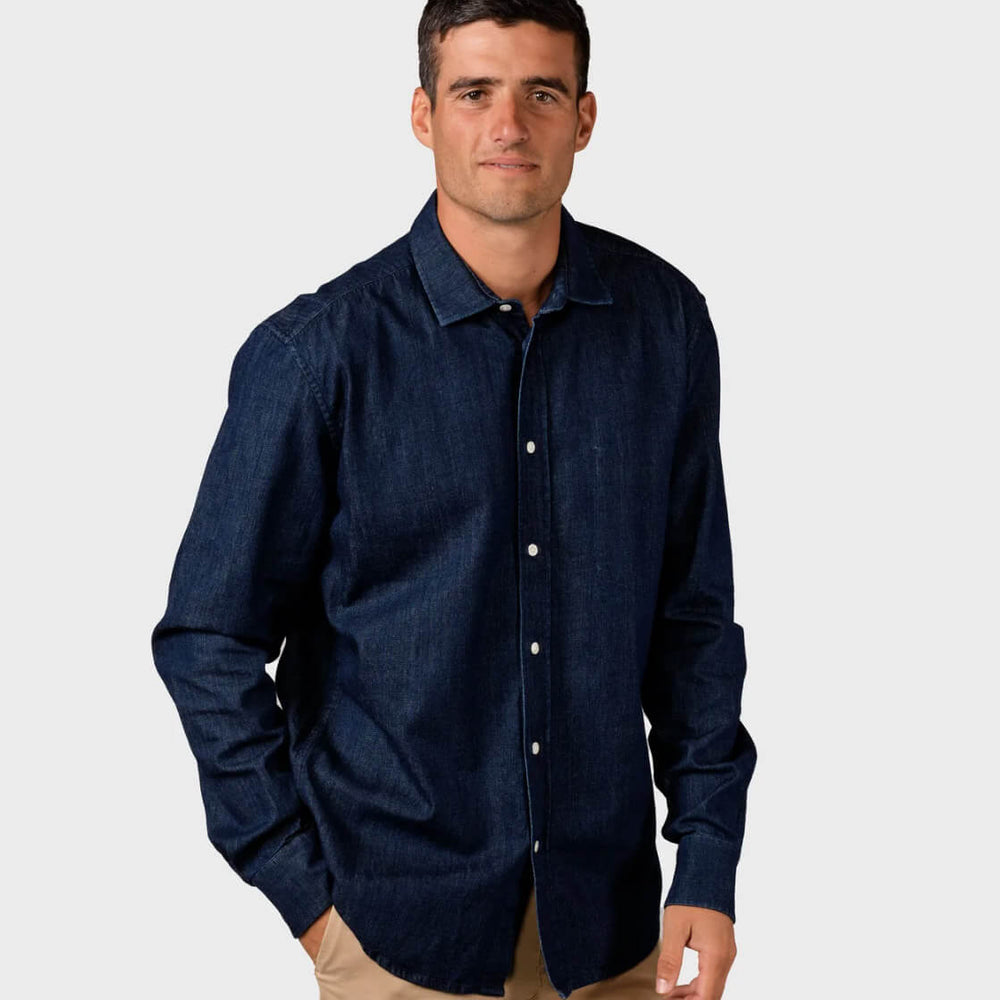 
                      
                        Klitmoller Shirt Jakob blue dark stonewash
                      
                    