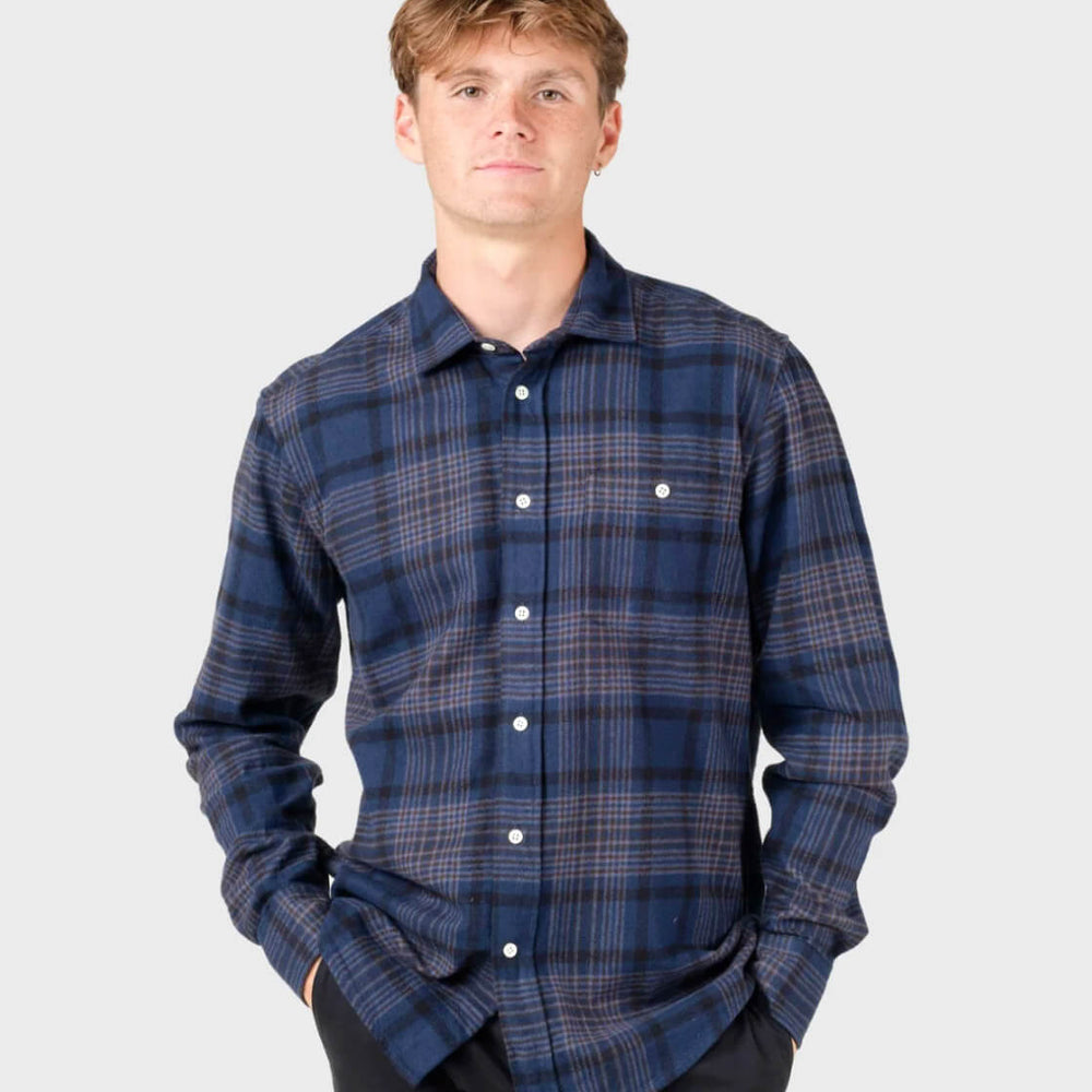 Klitmoller Shirt Rocco blue navy check