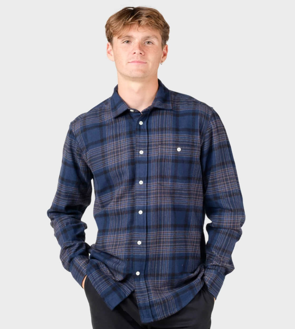 Klitmoller Shirt Rocco blue navy check