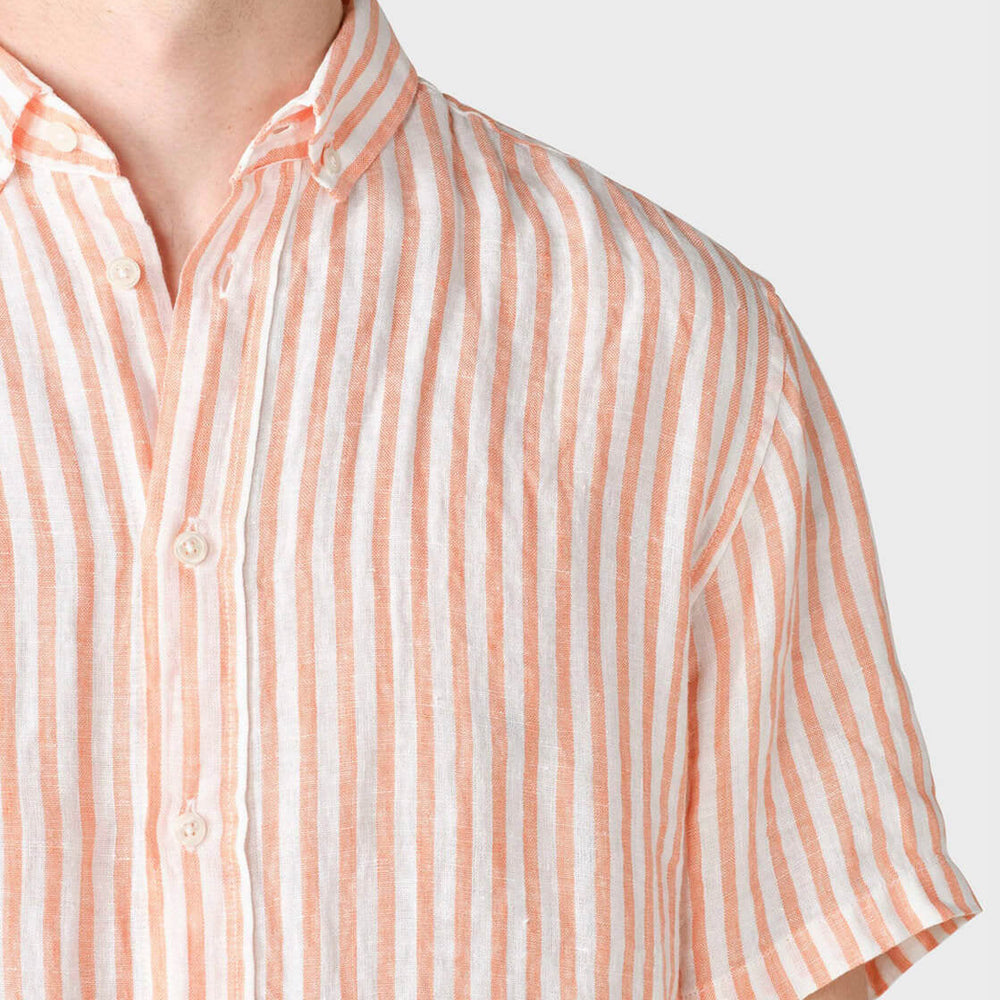
                      
                        Klitmoller Shirt SS Dennis Striped white cream/mandarin
                      
                    