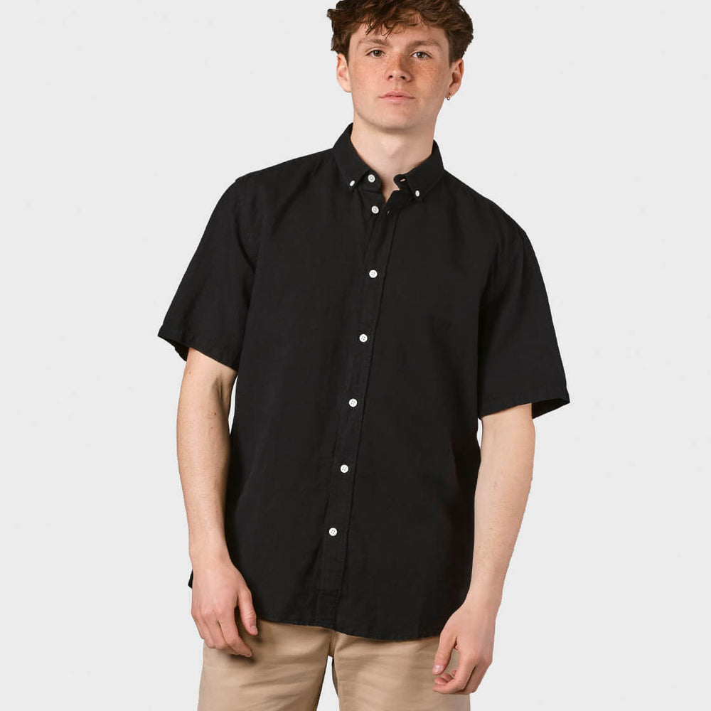 Klitmoller Shirt SS Mikkel Linen black