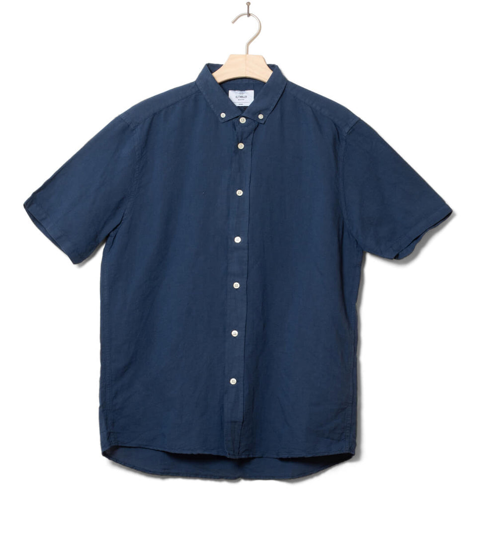 Klitmoller Shirt SS Mikkel Linen blue ocean