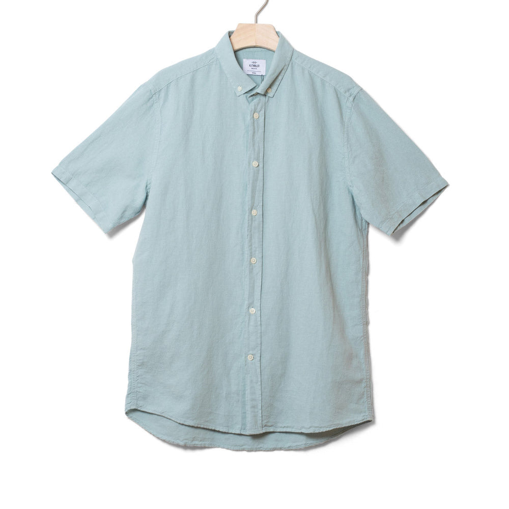 Klitmoller Shirt SS Mikkel Linen blue salvie