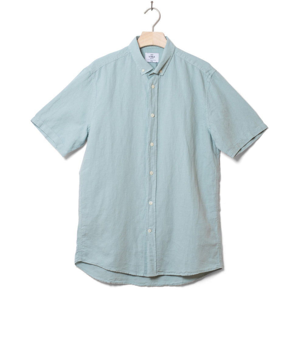 Klitmoller Shirt SS Mikkel Linen blue salvie