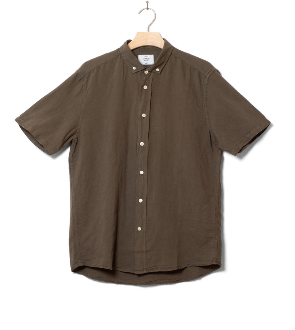 Klitmoller Shirt SS Mikkel Linen brown taupe