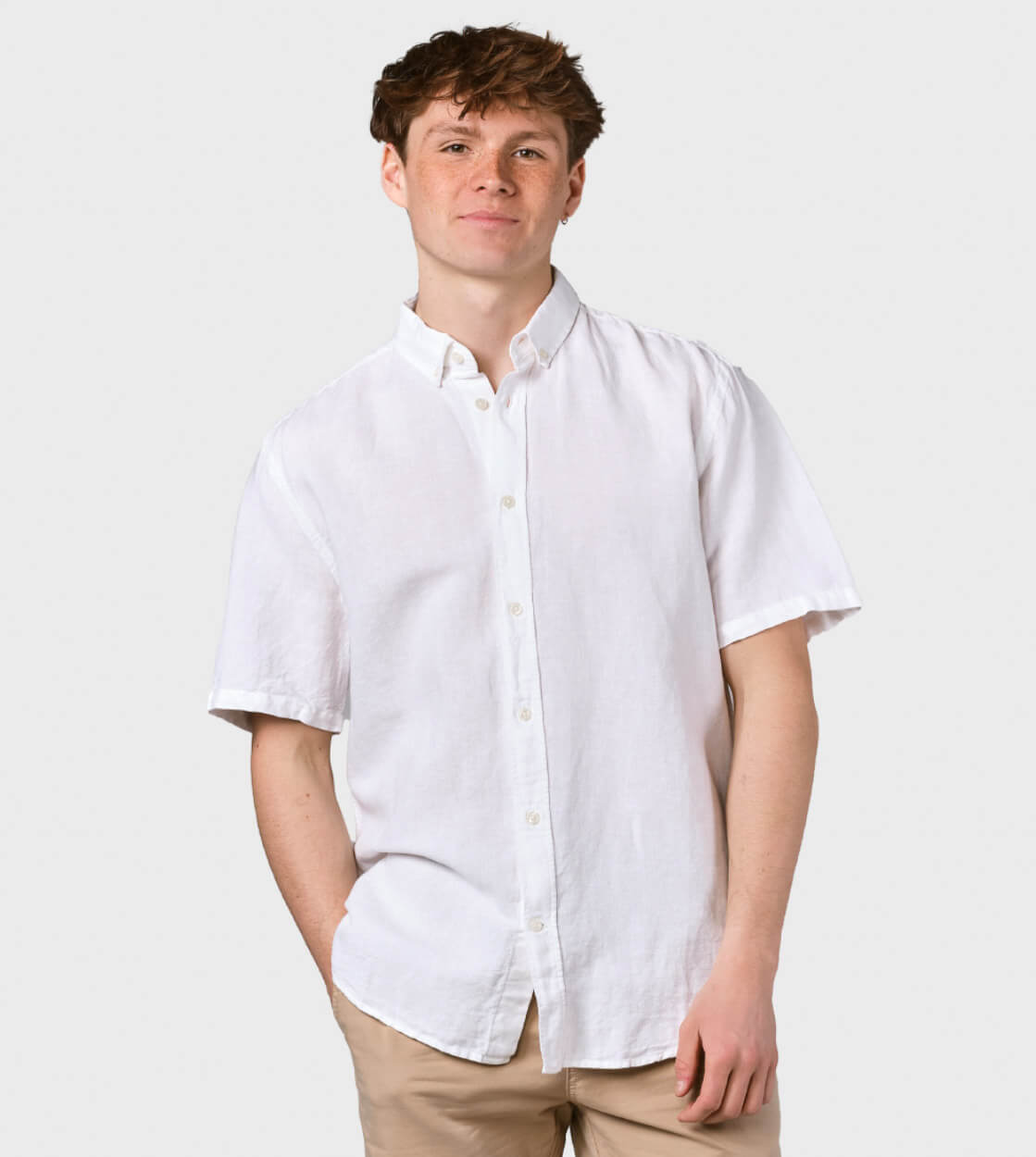 Klitmoller Shirt SS Mikkel Linen white