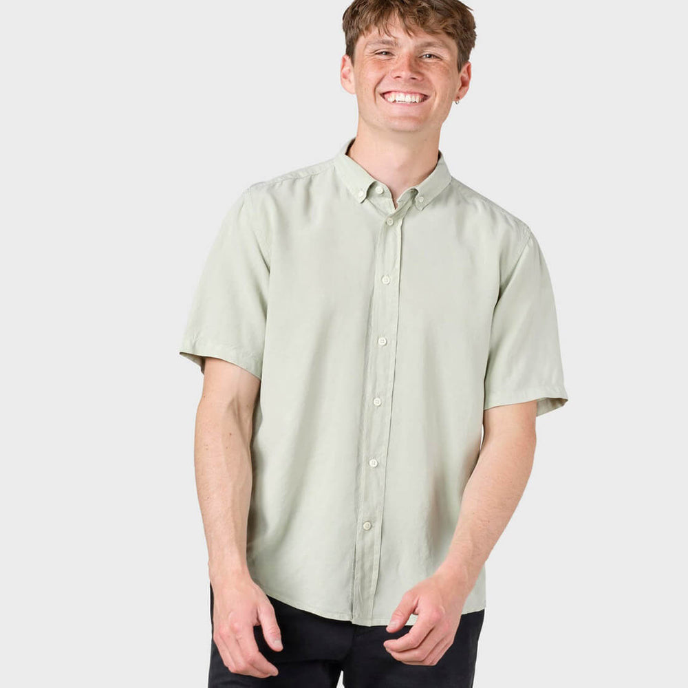 Klitmoller Shirt SS Mikkel Lyocell green sage