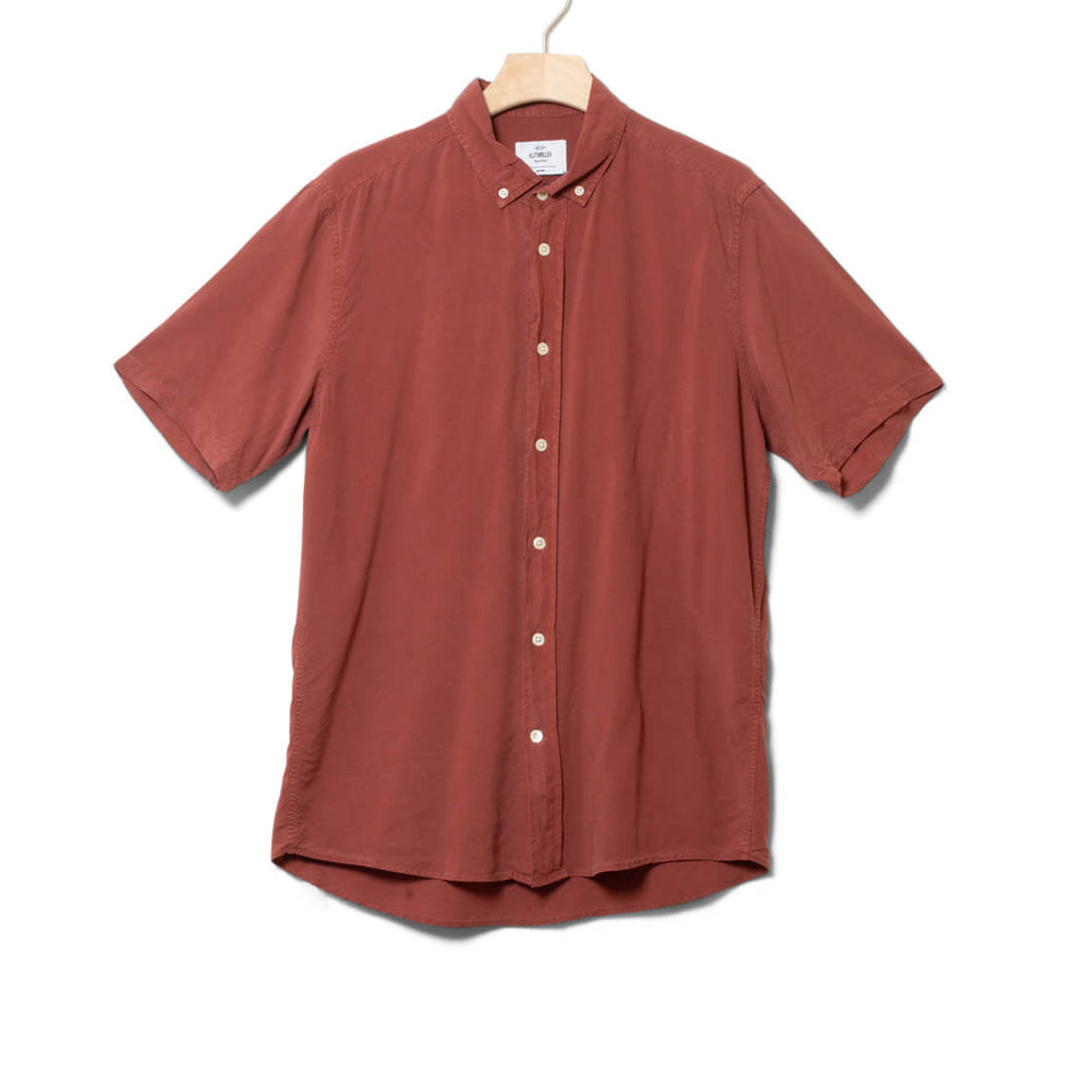 Klitmoller Shirt SS Mikkel Lyocell red terracotta