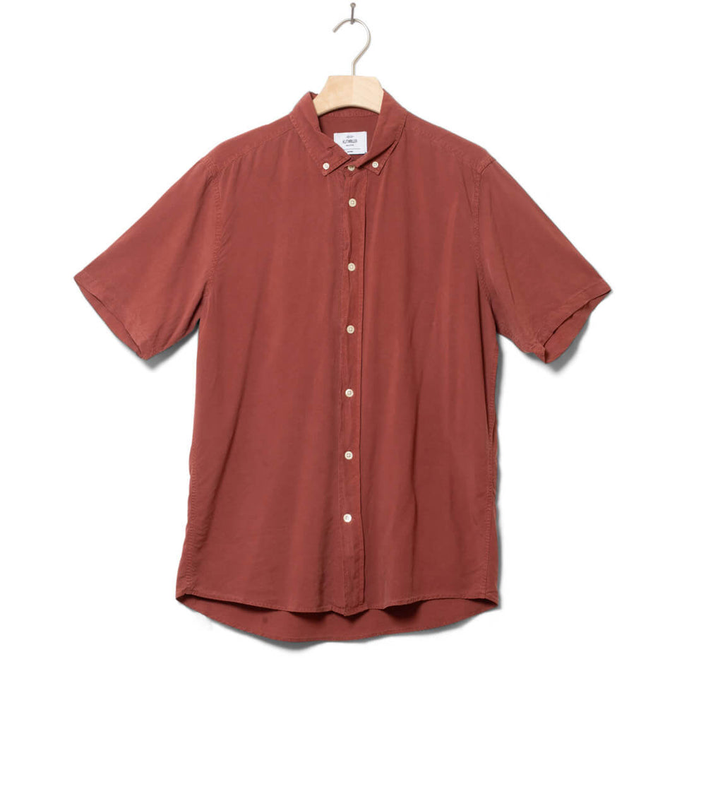 Klitmoller Shirt SS Mikkel Lyocell red terracotta