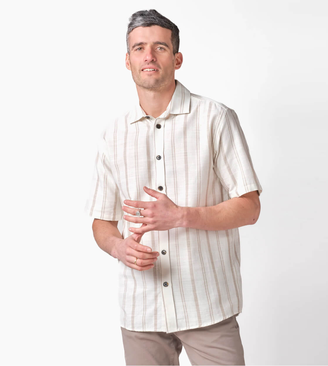 Klitmoller Shirt SS Per white/sand