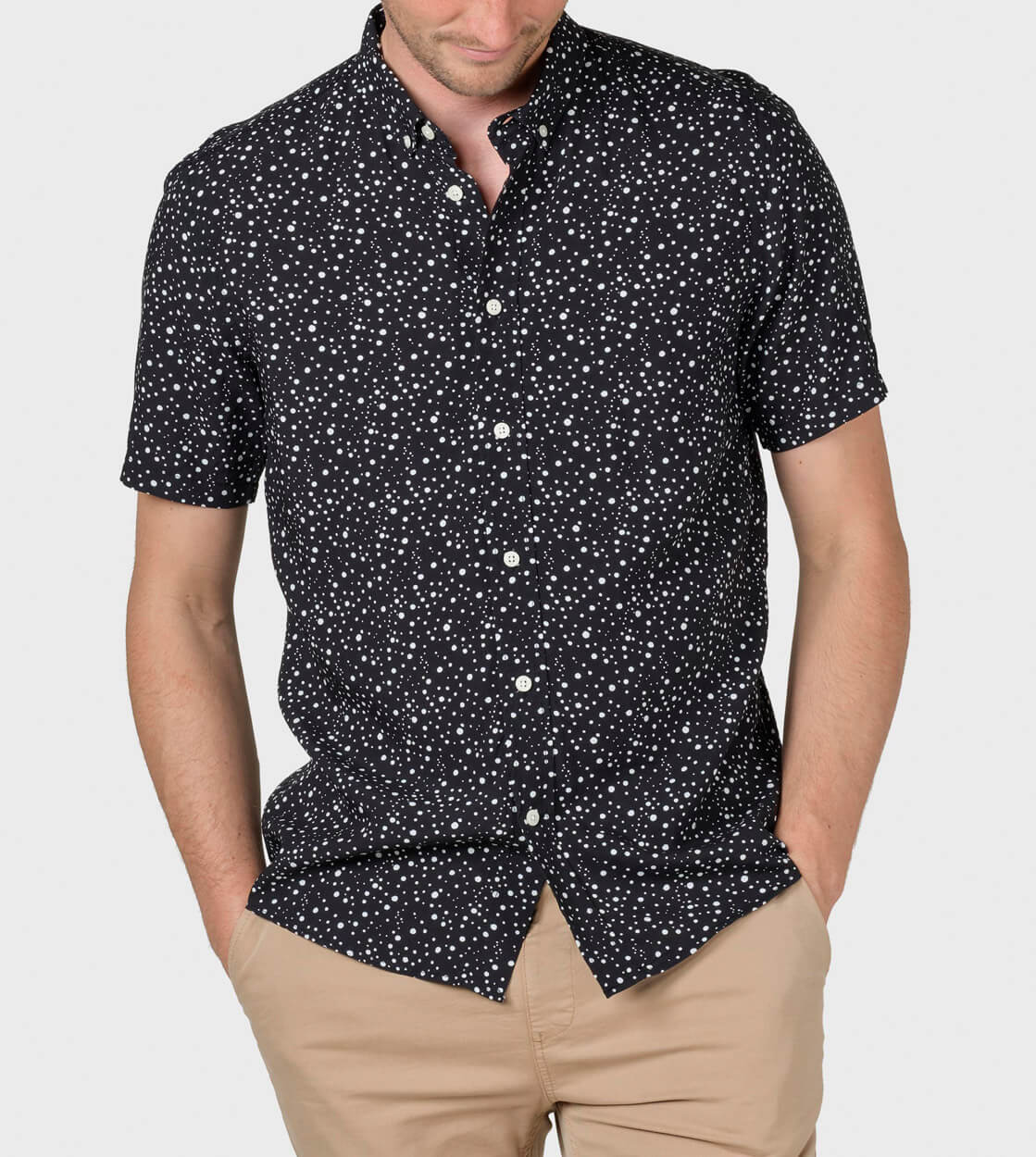 Klitmoller Shirt SS Will black/white dots