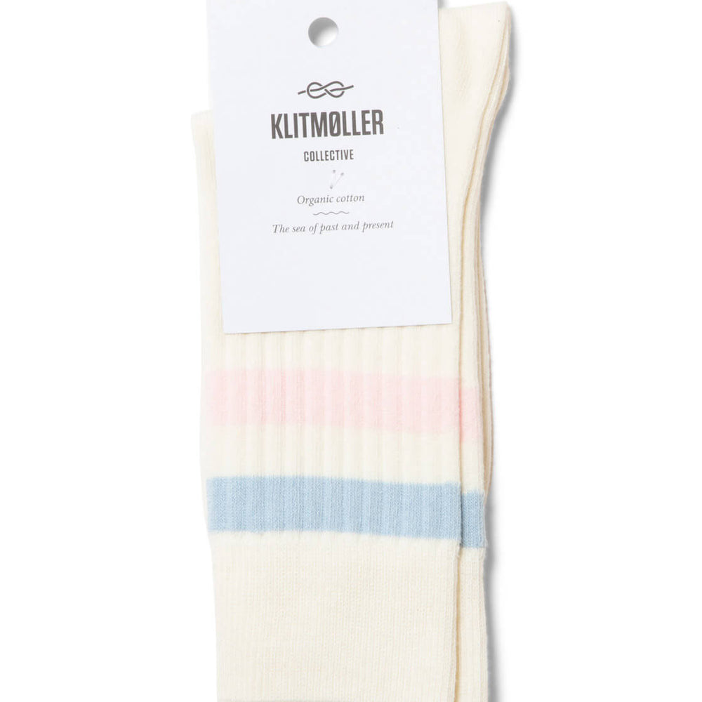 Klitmoller Socks Retro beige cream light blue rose