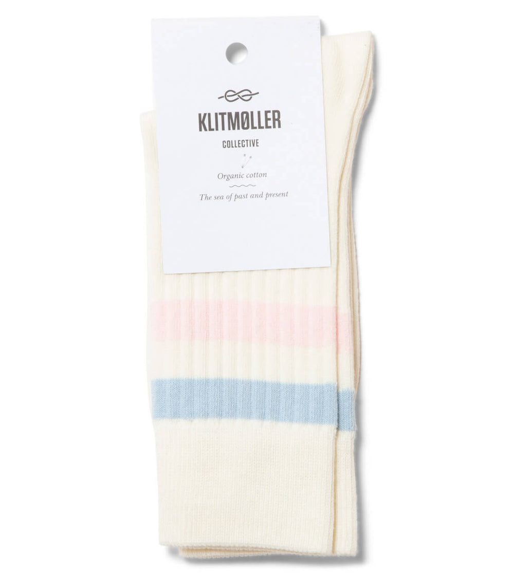 Klitmoller Socks Retro beige cream light blue rose