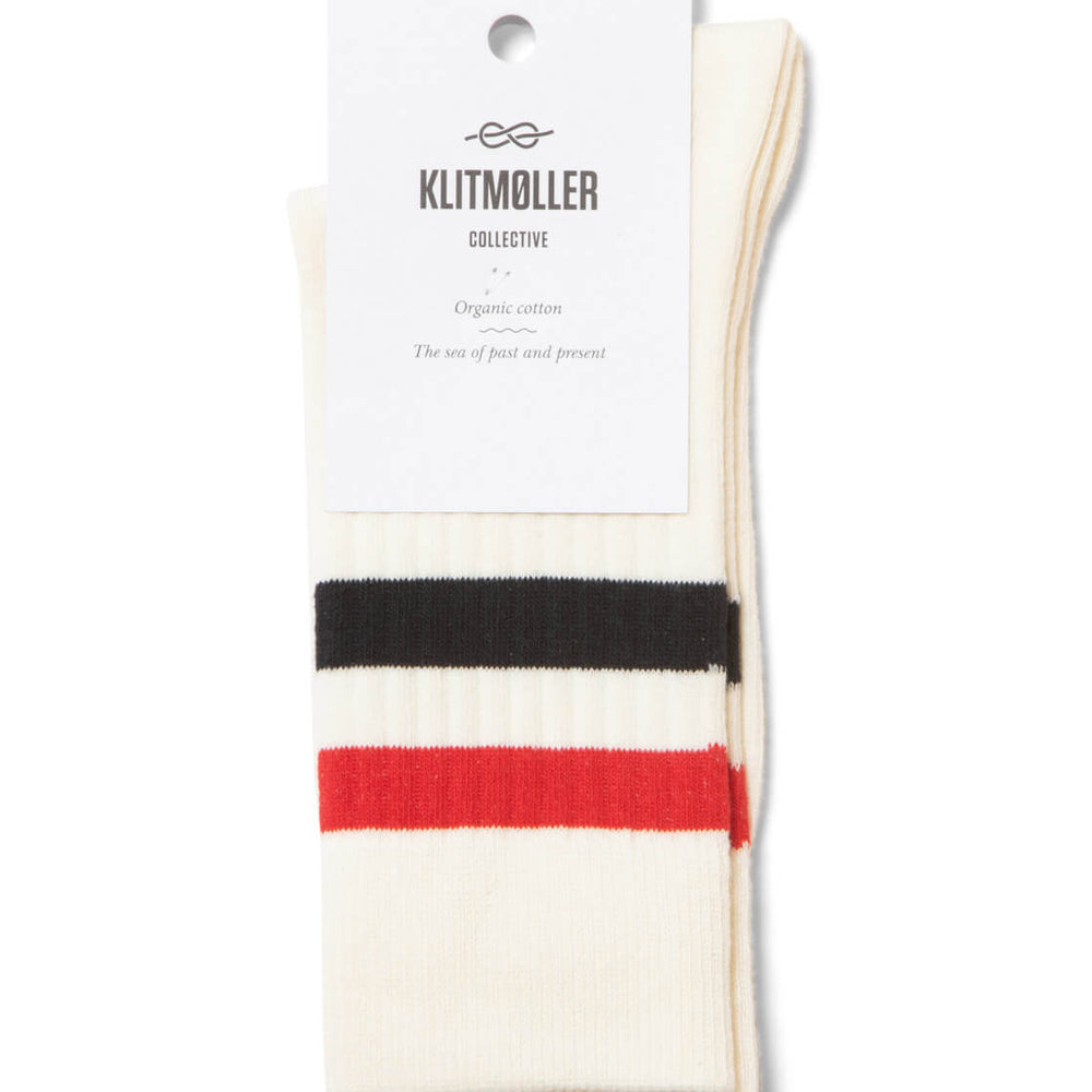 Klitmoller Socks Retro beige cream navy red