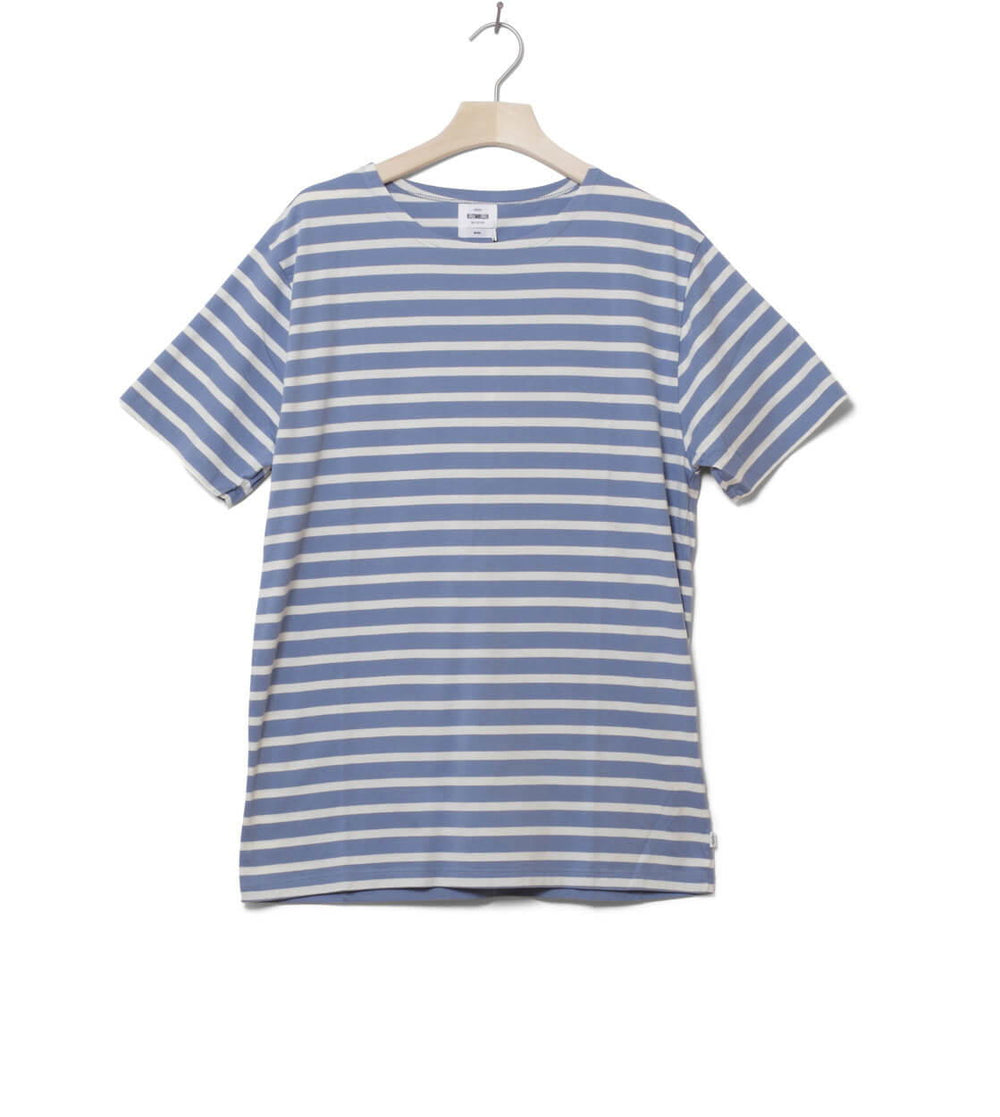 Klitmoller T-Shirt Albert No pocket blue heaven/cream