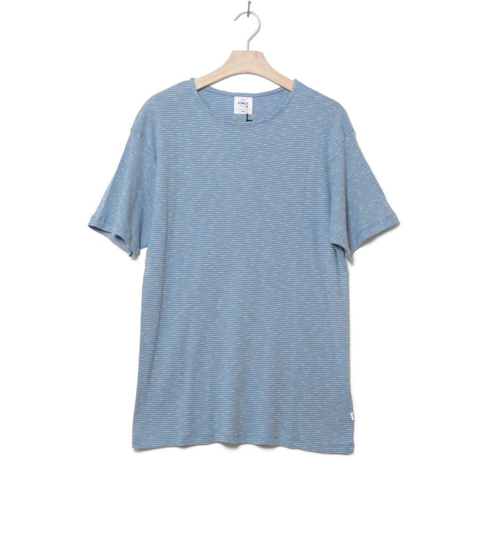 Klitmoller T-Shirt Alfred No pocket blue heaven/cream