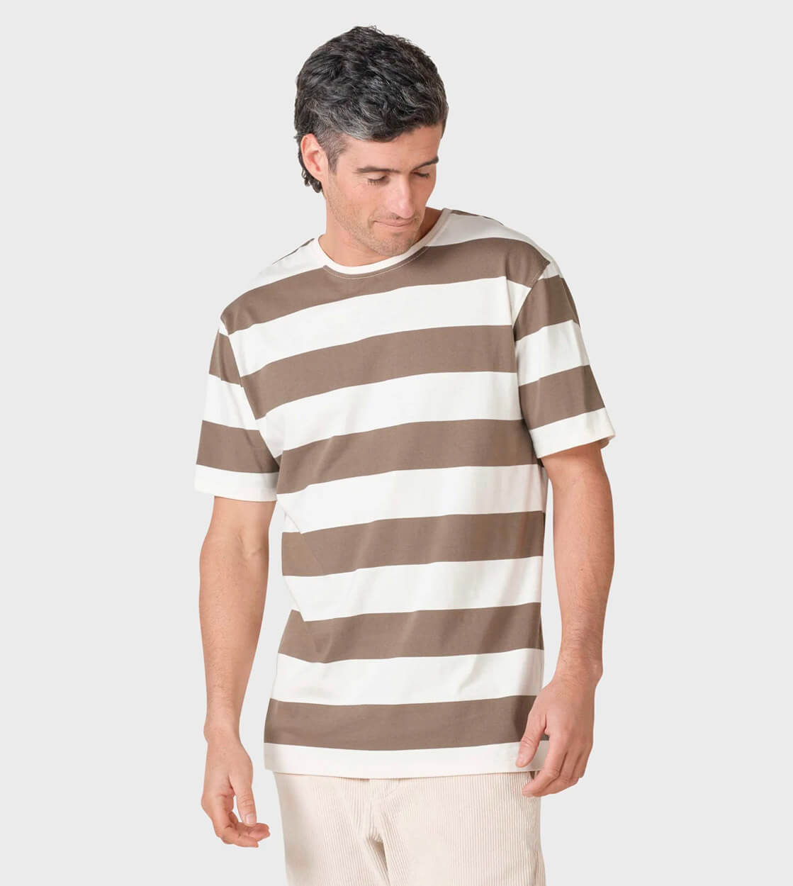Klitmoller T-Shirt Murphey beige cream/olive