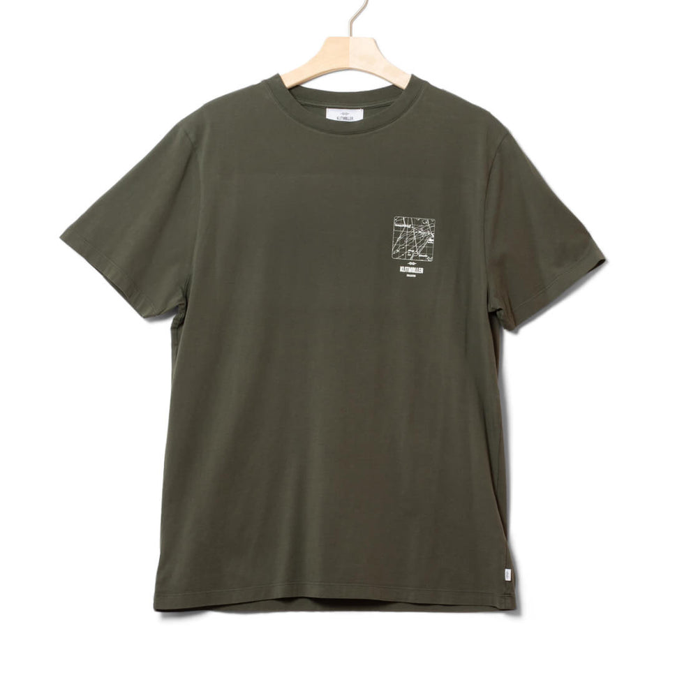 Klitmoller T-Shirt Ryan green olive/cream