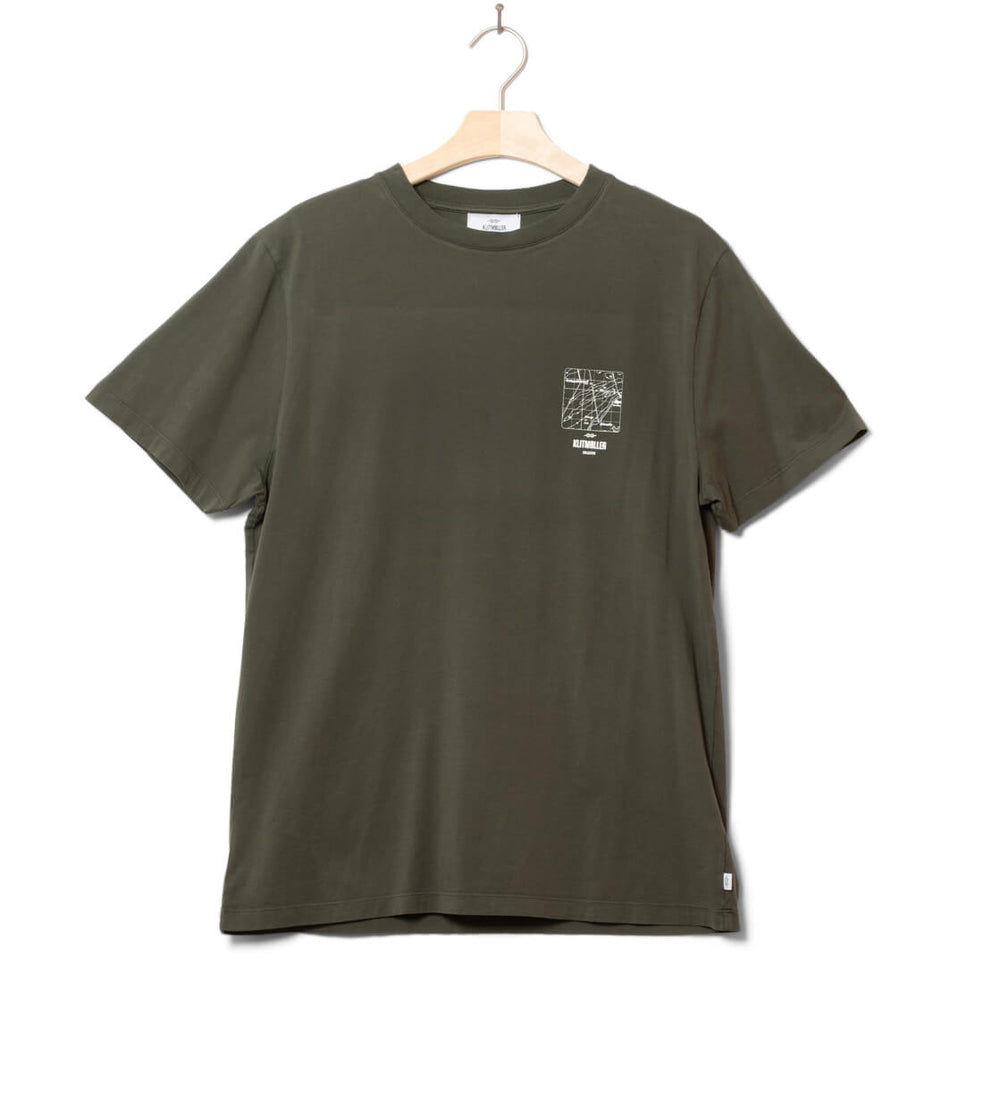 Klitmoller T-Shirt Ryan green olive/cream