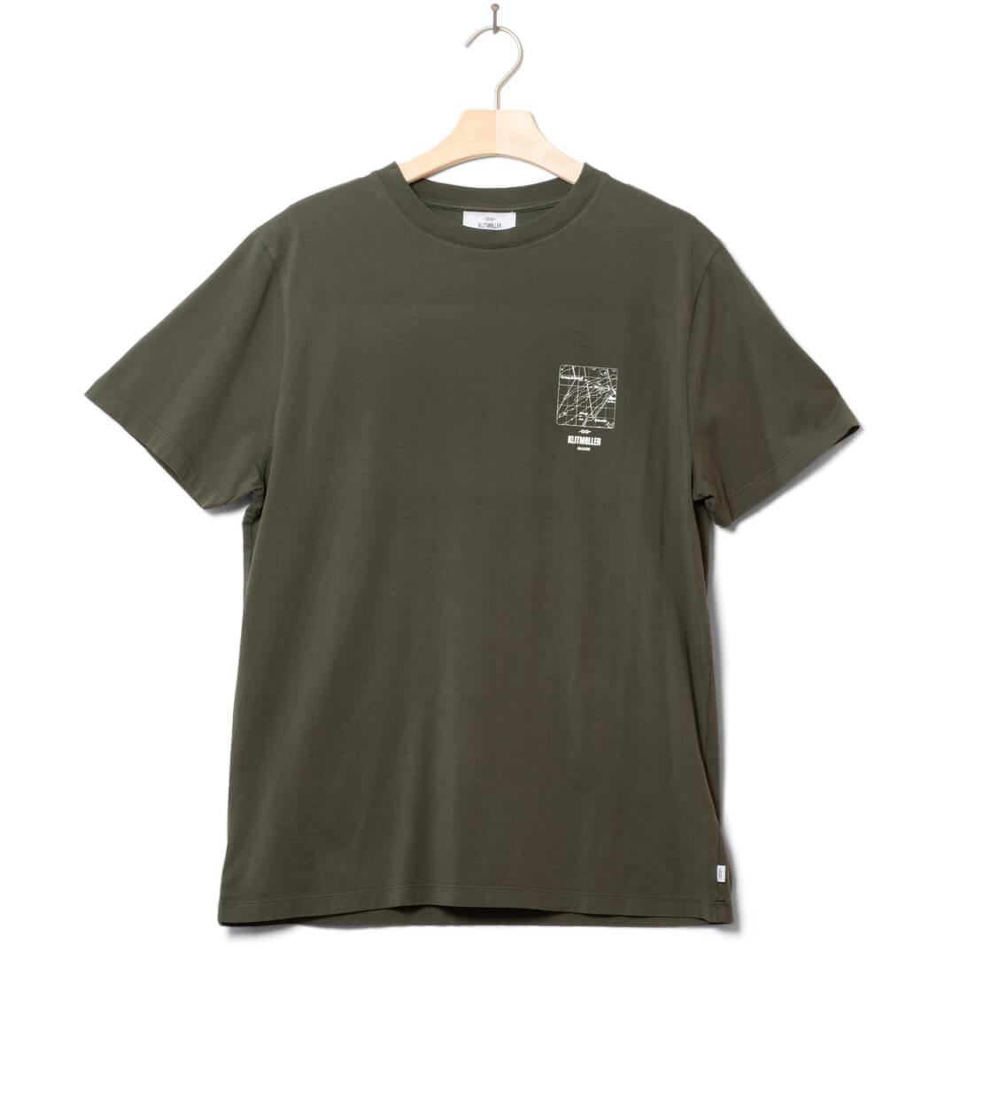 Klitmoller T-Shirt Ryan green olive/cream