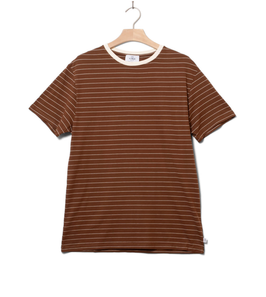 Klitmoller T-Shirt Tom brown burnt sienna/cream