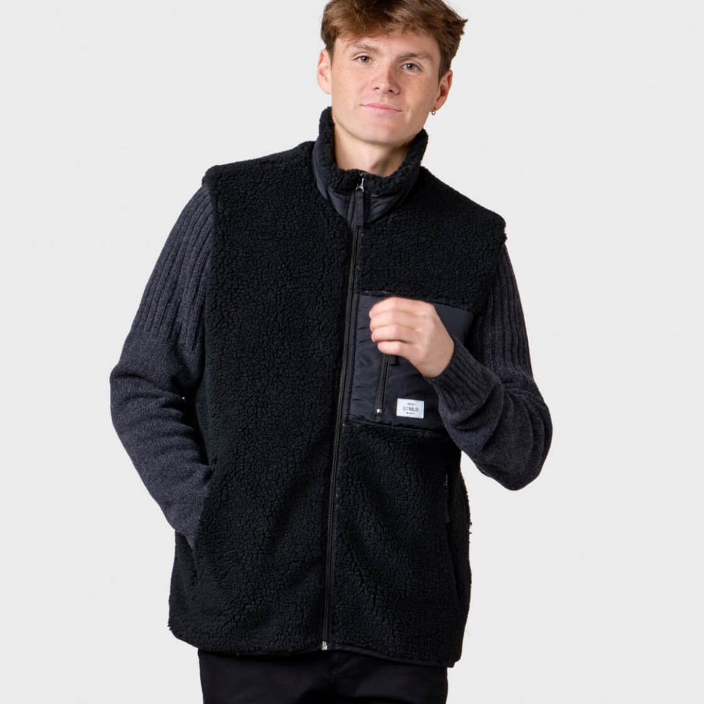 Klitmoller Vest Mid Fleece black