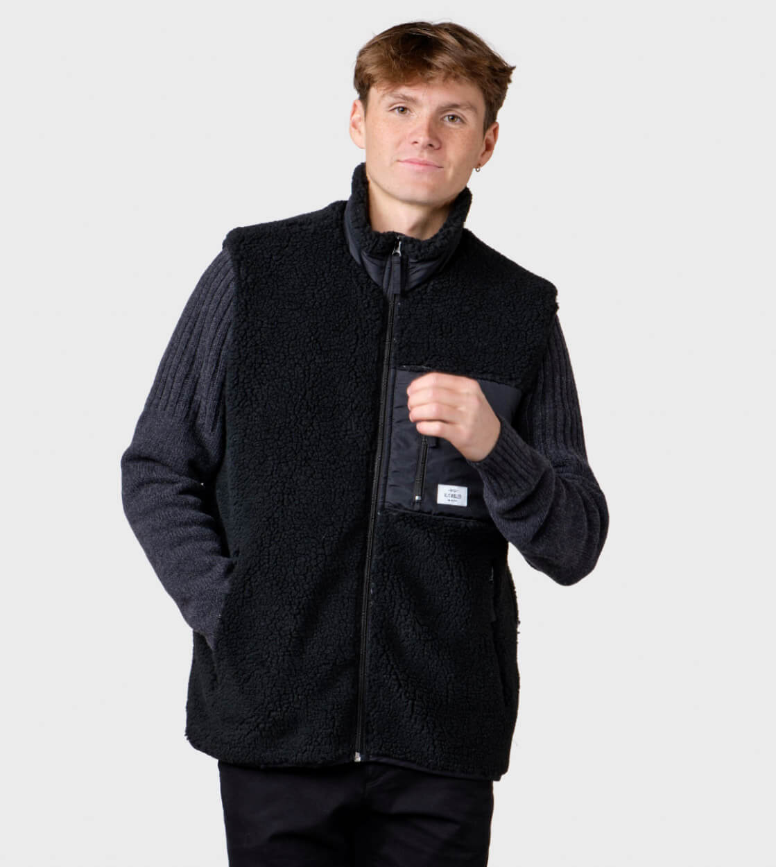 Klitmoller Vest Mid Fleece black