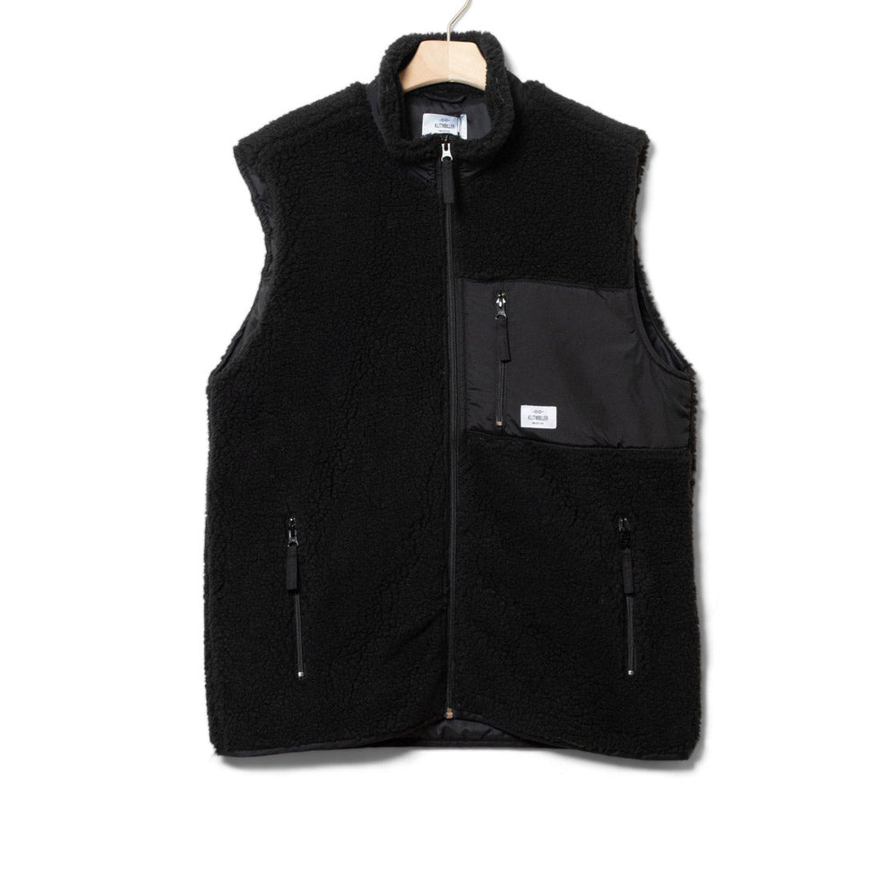 Klitmoller Vest Mid Fleece black