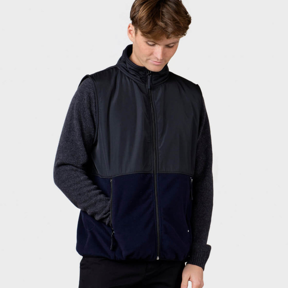 Klitmoller Vest Mid Fleece black/navy