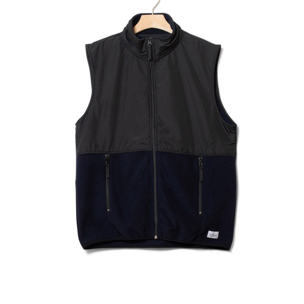 Klitmoller Vest Mid Fleece black/navy