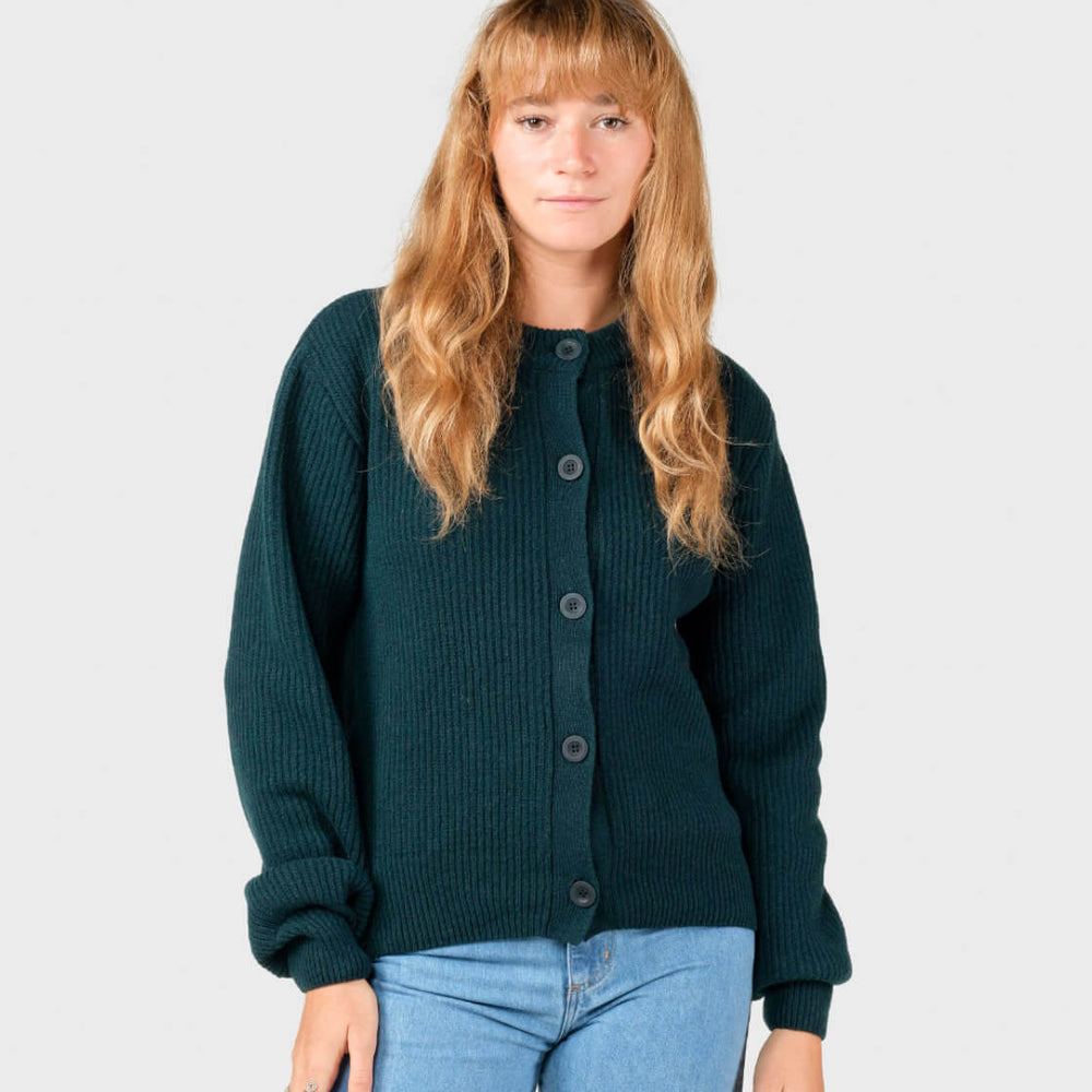 Klitmoller W Cardigan Gerda green moss