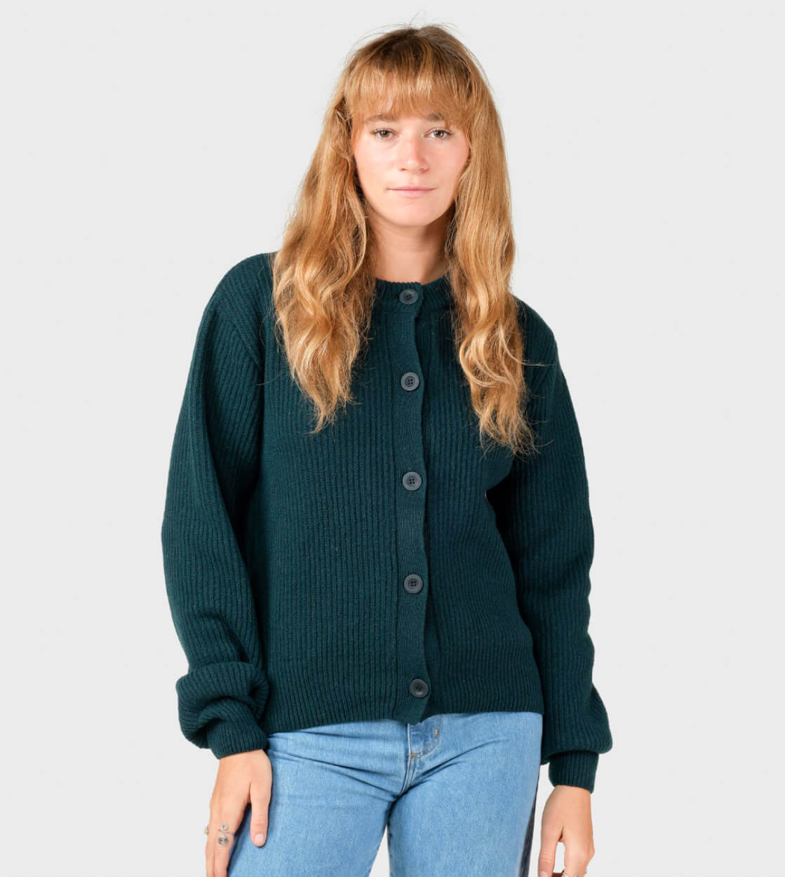 Klitmoller W Cardigan Gerda green moss