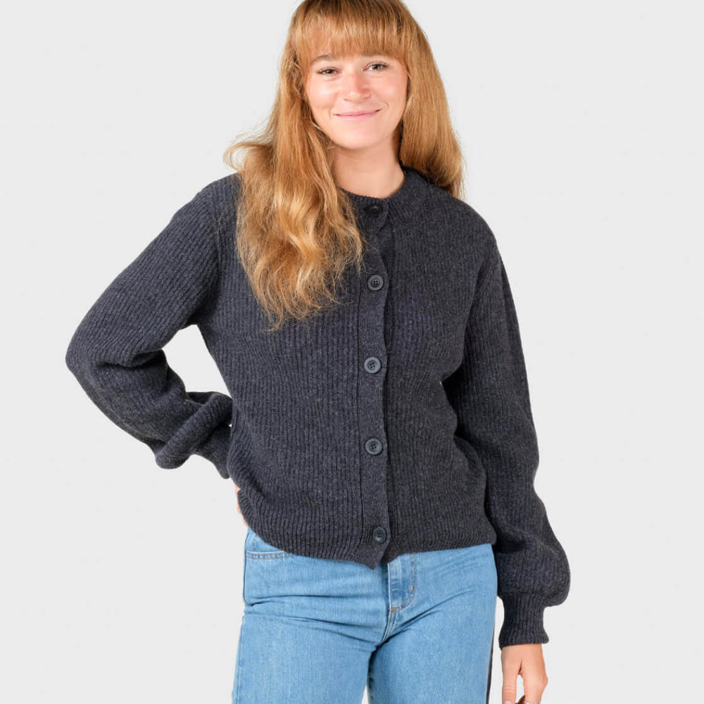 Klitmoller W Cardigan Gerda grey anthracite