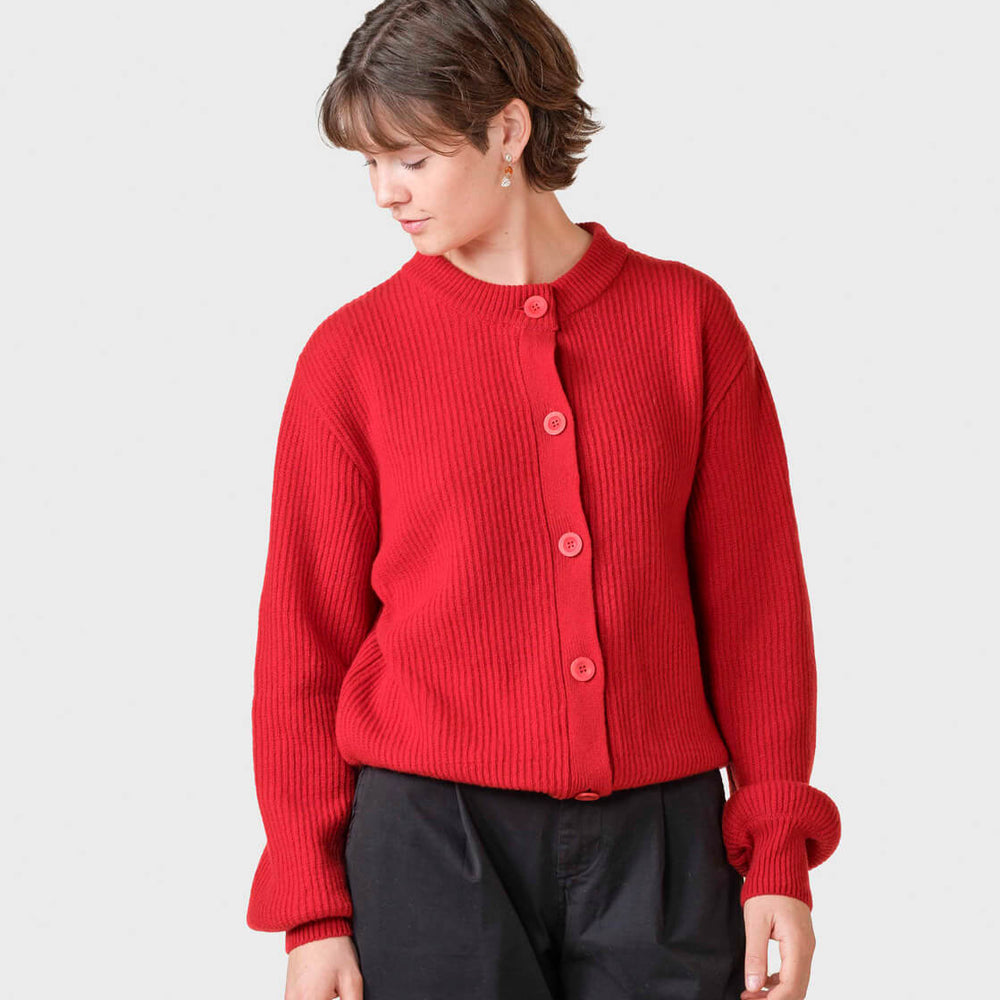 Klitmoller W Cardigan Gerda red