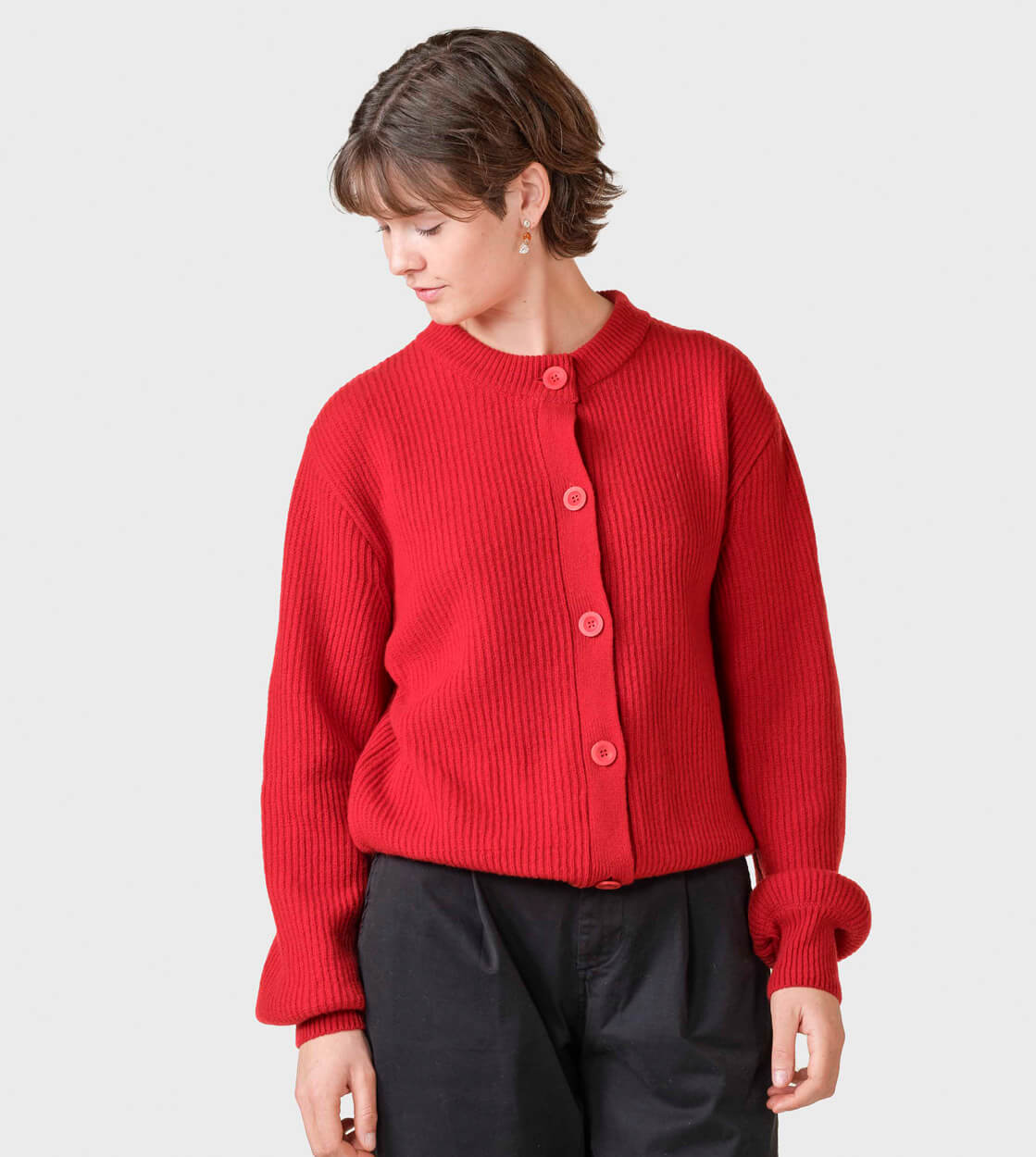 Klitmoller W Cardigan Gerda red