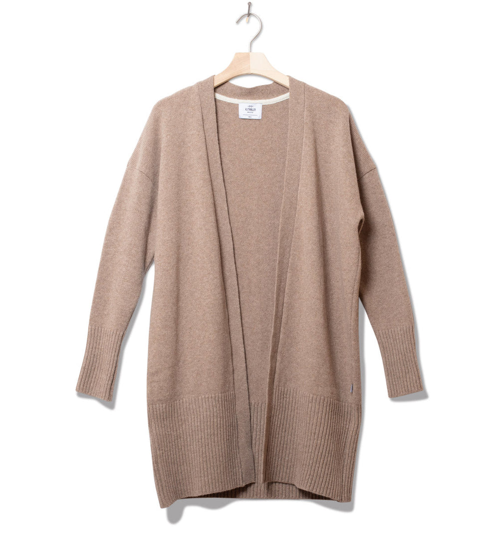 Klitmoller W Cardigan Rosemarie brown sand