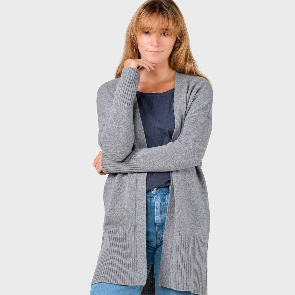 Klitmoller W Cardigan Rosemarie grey light