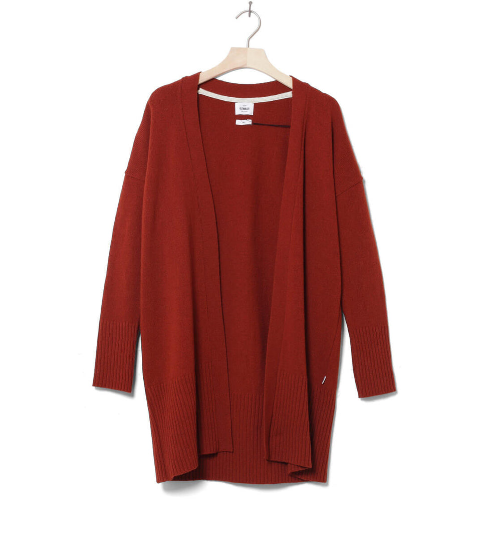 Klitmoller W Cardigan Rosemarie orange rust