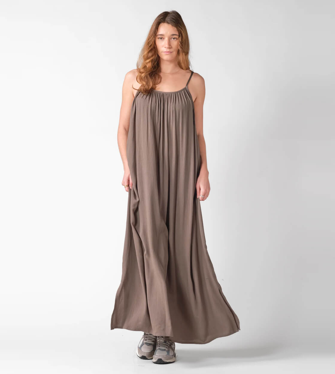 Klitmoller W Dress Flora brown taupe