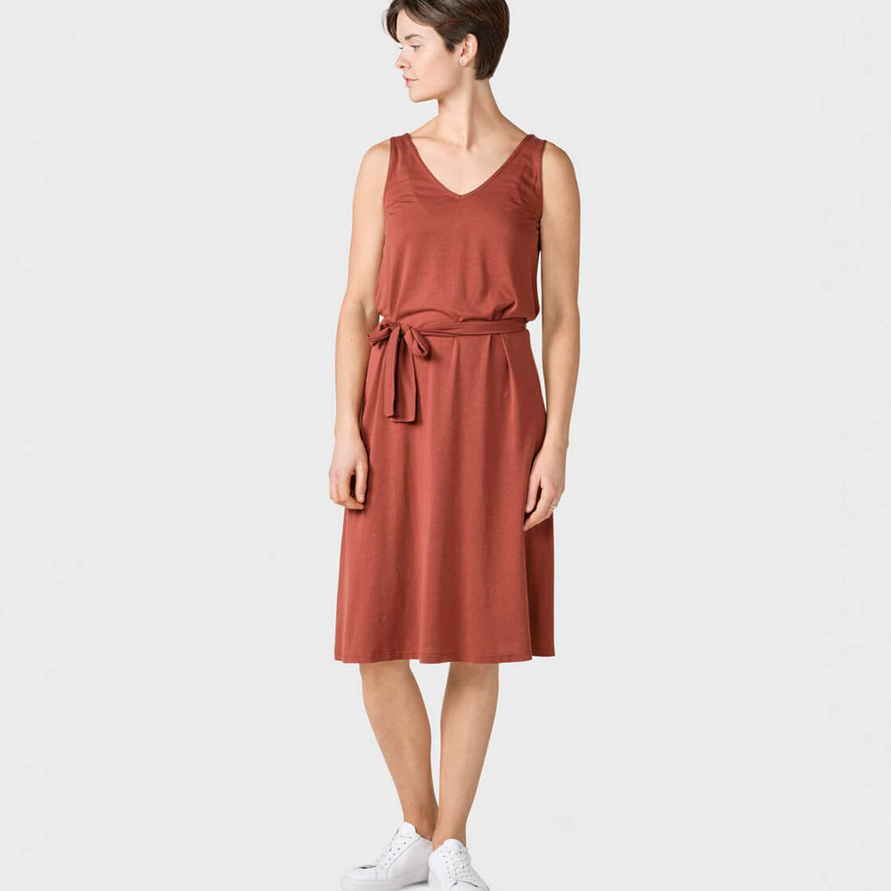 Klitmoller W Dress Misha red terracotta