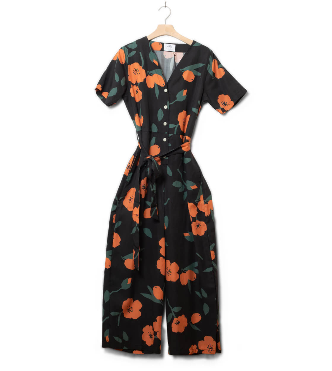 Klitmoller W Jumpsuit Marna Print black/mandarin flowers