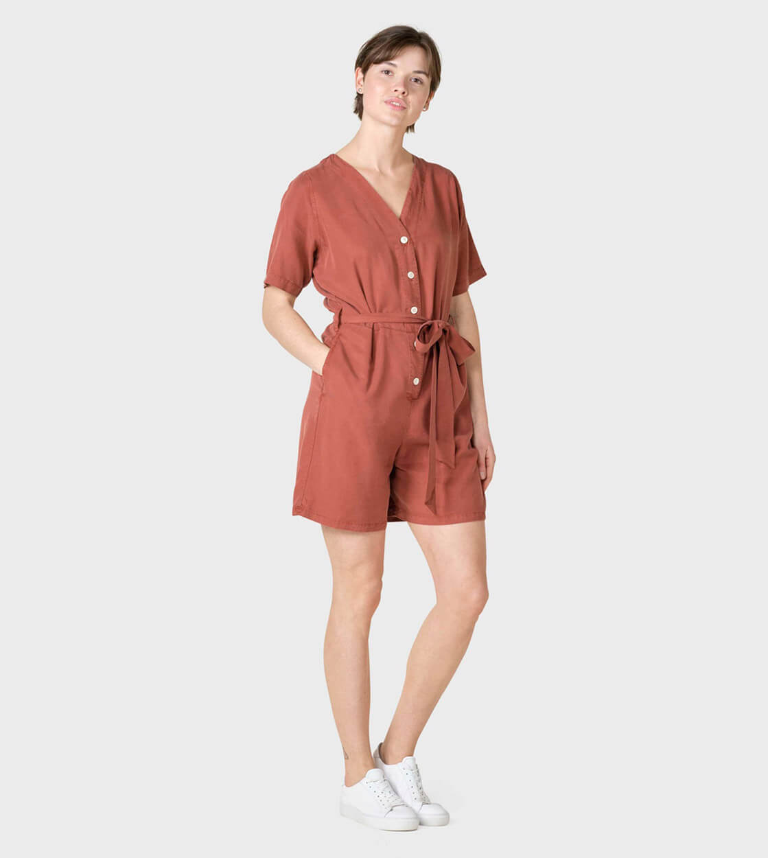 Klitmoller W Jumpsuit Marna Short red terracotta