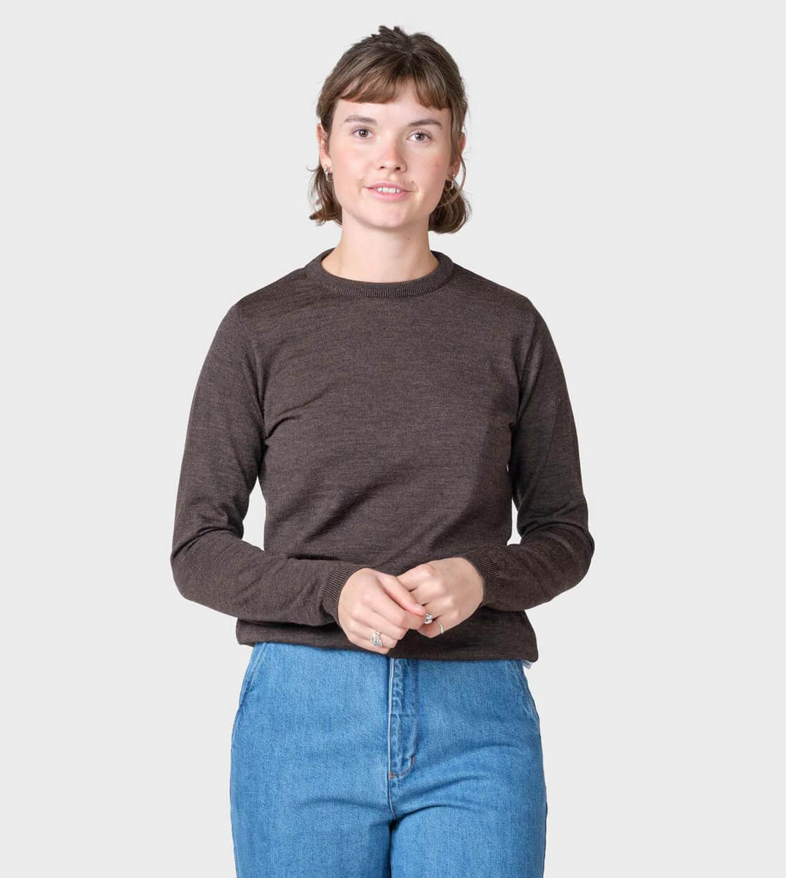 Klitmoller W Knit Basic Merino brown taupe