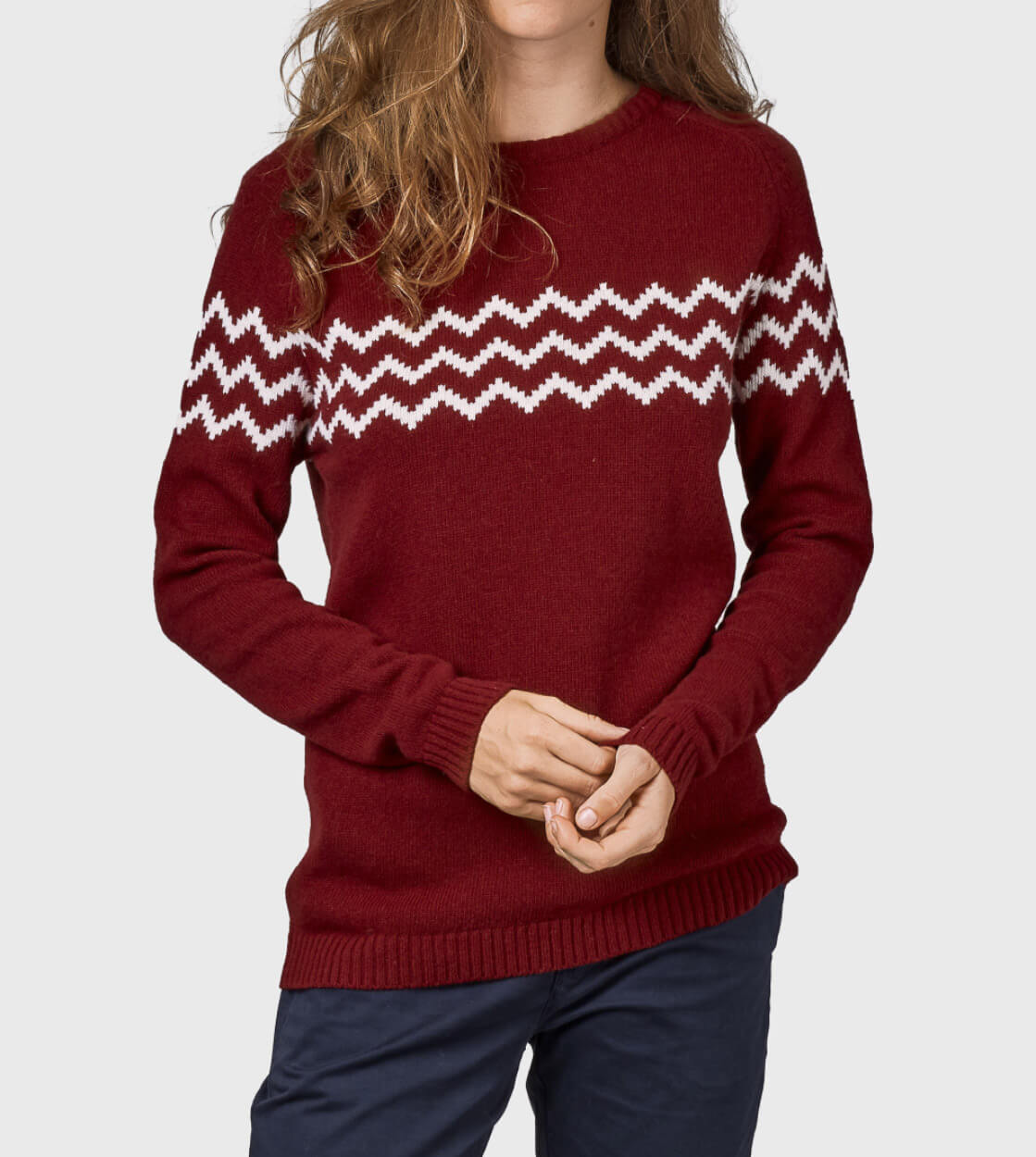 Klitmoller W Knit Cecilie red bordeaux/cream