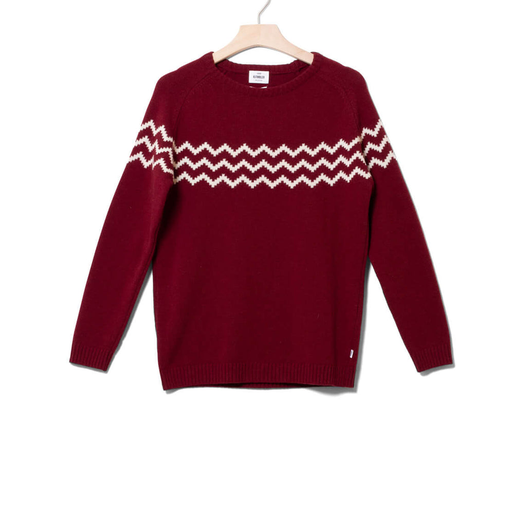 Klitmoller W Knit Cecilie red bordeaux/cream