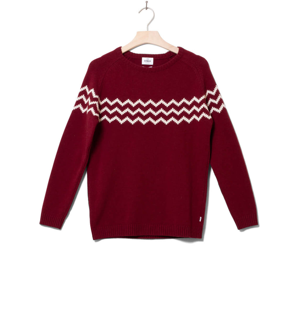 Klitmoller W Knit Cecilie red bordeaux/cream