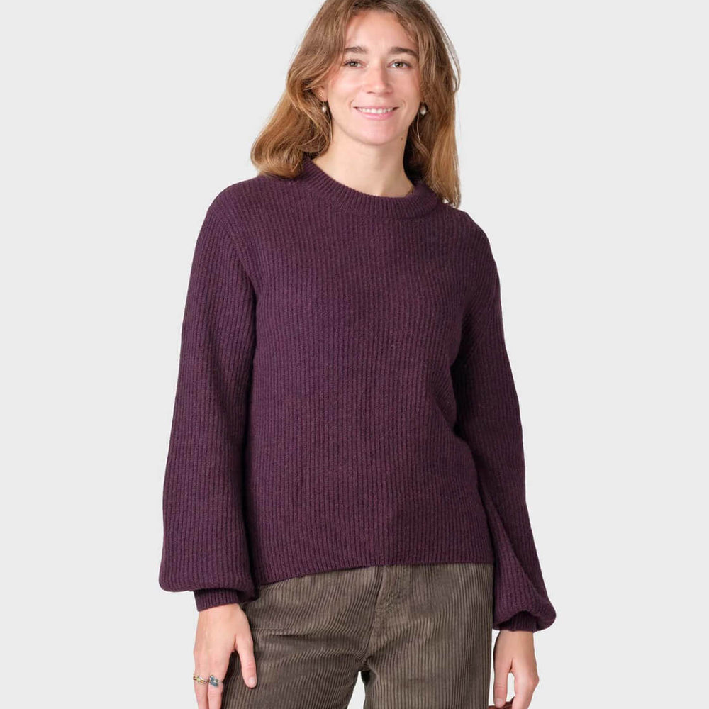 Klitmoller W Knit Gerda red burgundy