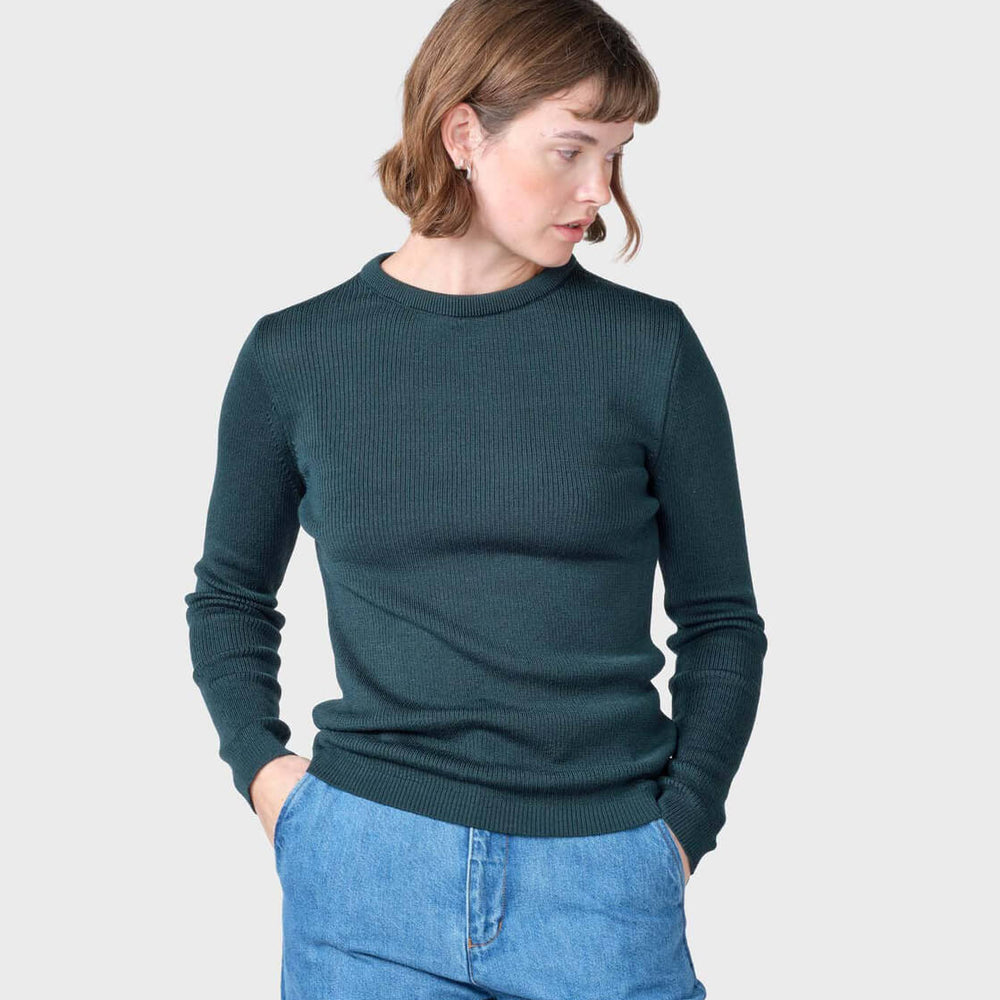Klitmoller W Knit Ingrid green moss
